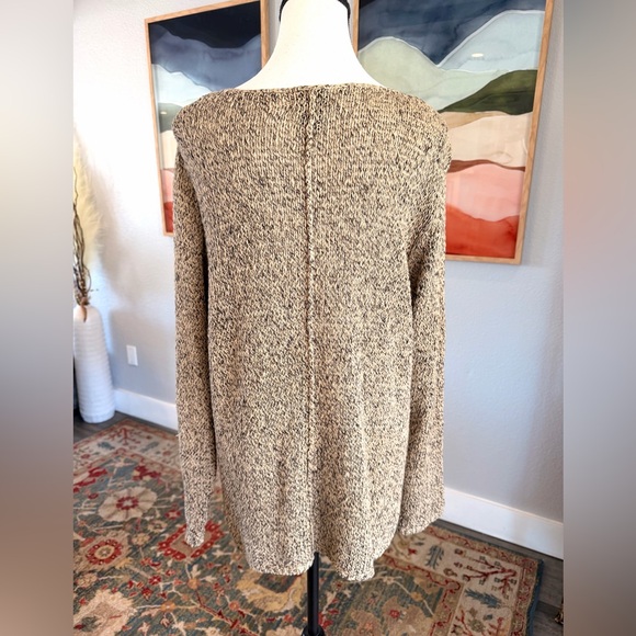 Sigrid Olsen Linen Cotton Beige Sweater - Picture 3 of 8